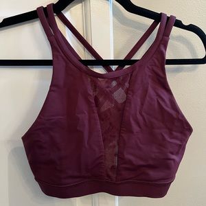 Lululemon sports bra size 8 burgundy